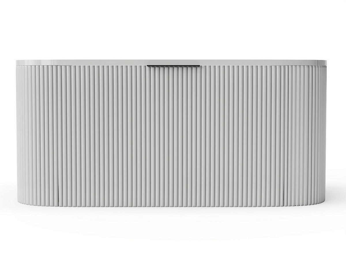 WASCHBECKENUNTERSCHRANK - 99cm x 50cm - MDF - weiß - LOMERI - Weiß, Holz (99/45/50cm) - Vente-Unique