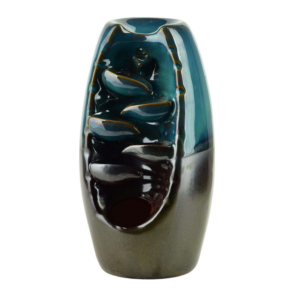 RÄUCHERKEGELHALTER Backflow blau 8/8/17 cm Keramik - Dunkelblau, Keramik (8/17/8cm) - Mondex