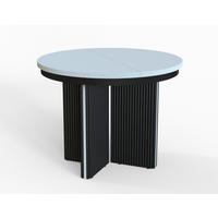ESSTISCH TUBE X - Schwarz/Weiß, Holzwerkstoff/Metall (100/100/77cm) - Meblini
