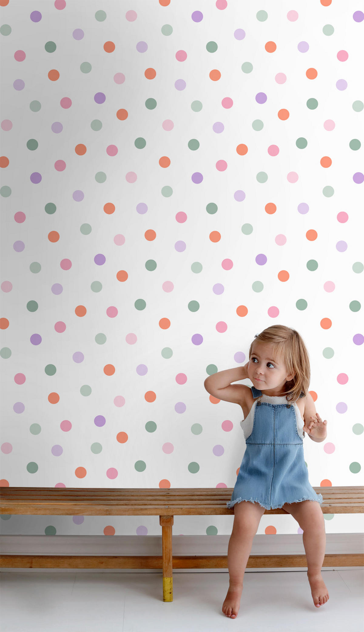TAPETE Punktmuster 50 x 900 cm - Weiß, Papier (50/0.1cm) - ESTAhome