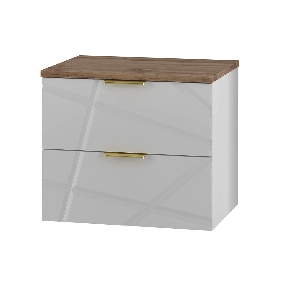 WASCHTISCHUNTERSCHRANK 60.6cm Aurora Weiß - Weiß, Holzwerkstoff (60.6/52.2/46.5cm) - Petits-meubles