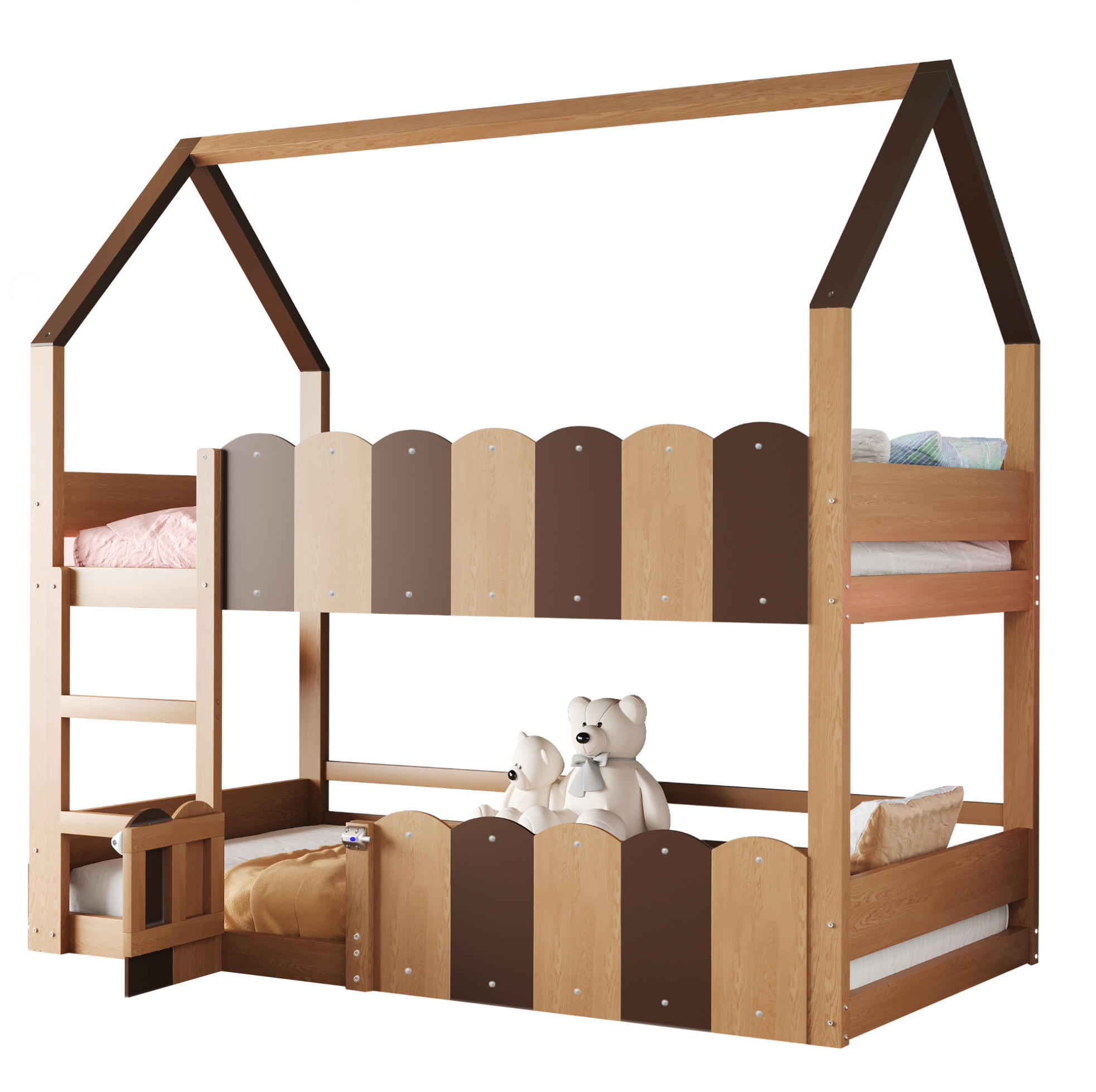 Okmyhome Etagenbett Natur 90x200 cm