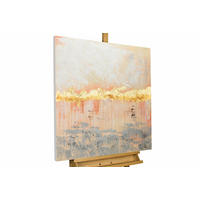 ÖLGEMÄLDE 80/80 cm - Pink/Beige, Holz/Textil (1.6/80cm) - KUNSTLOFT