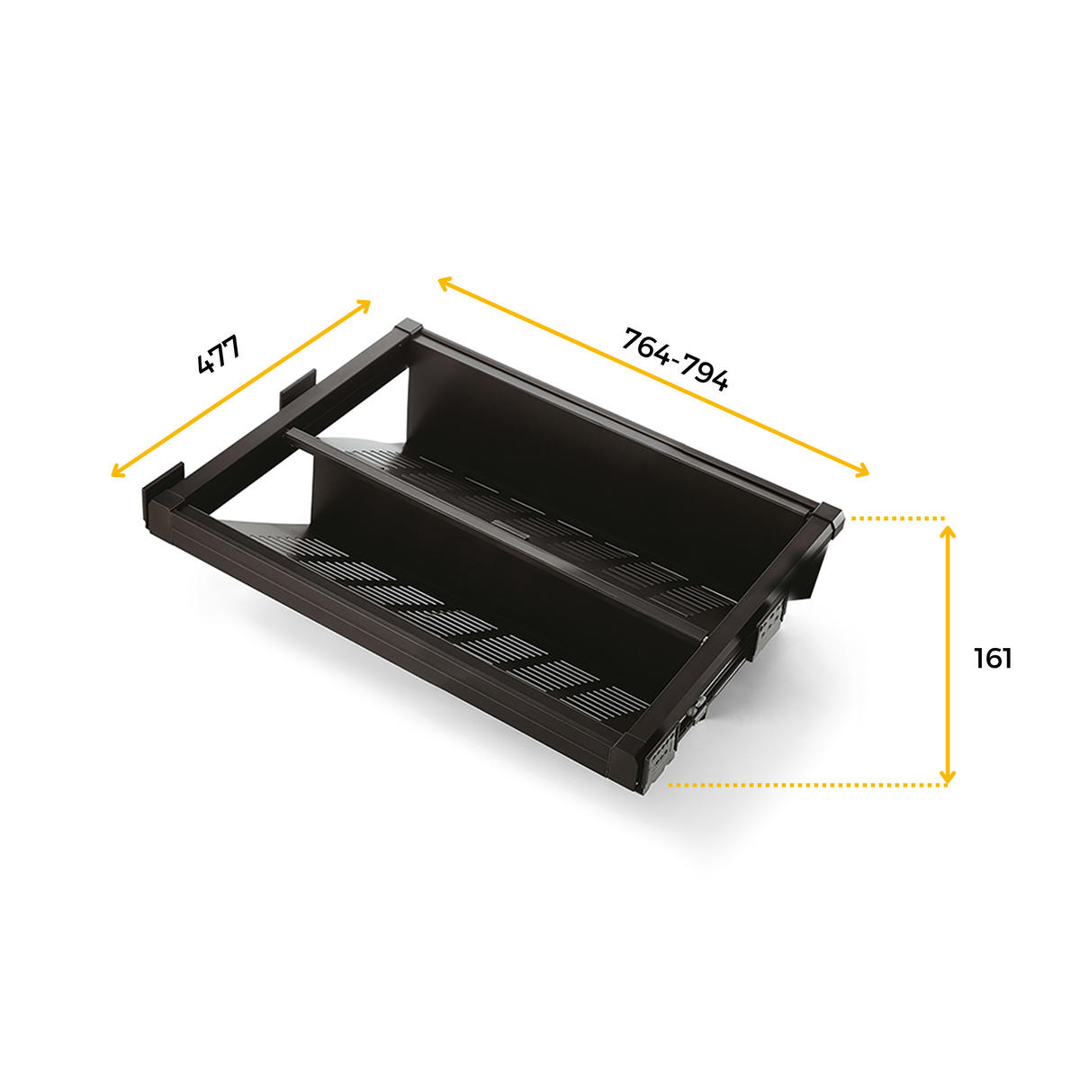 SCHUHREGAL Ausziehbares Moka, 764 - 794, Mokka, Stahl - Mokka, Metall (79.4/17/47.7cm) - EMUCA