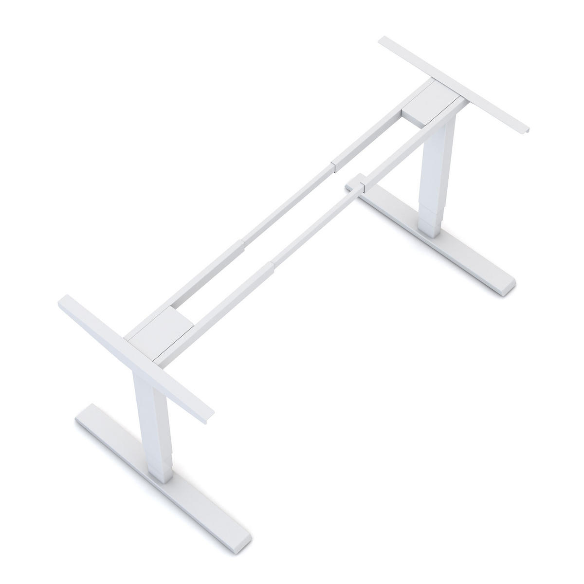 SCHREIBTISCHGESTELL Elektrisch höhenverstellbares Schreibtischgestell /62-127cm Signalweiß - Weiß, Metall (117/25/23cm) - ASSMANN