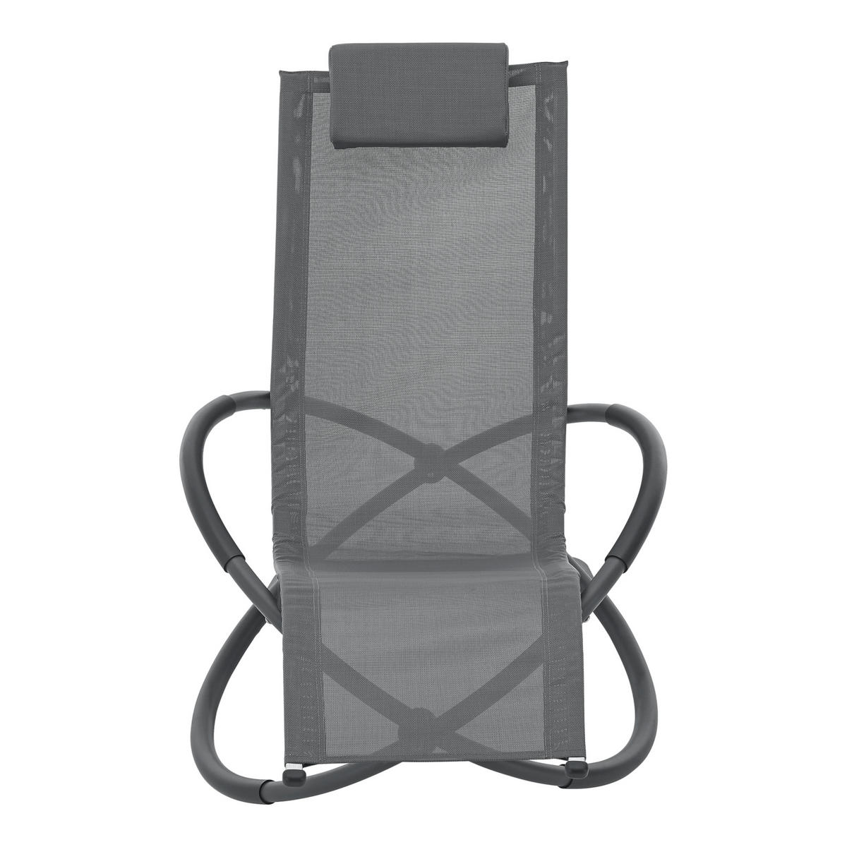 SCHAUKELLIEGE Pulsano - Dunkelgrau, Metall (166/86/74cm) - [en.casa]