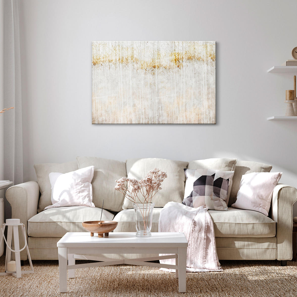 LEINWANDBILD Wald 90x60 cm - Multicolor, Holz (90/60cm) - LUMASOUL