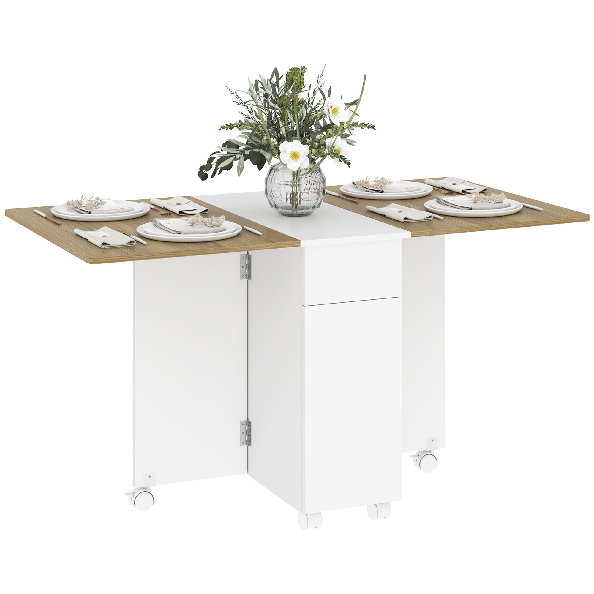 ESSTISCH Weiß, Natur 1 Stück - Weiß, Kunststoff (140/76/74cm) - GiPP