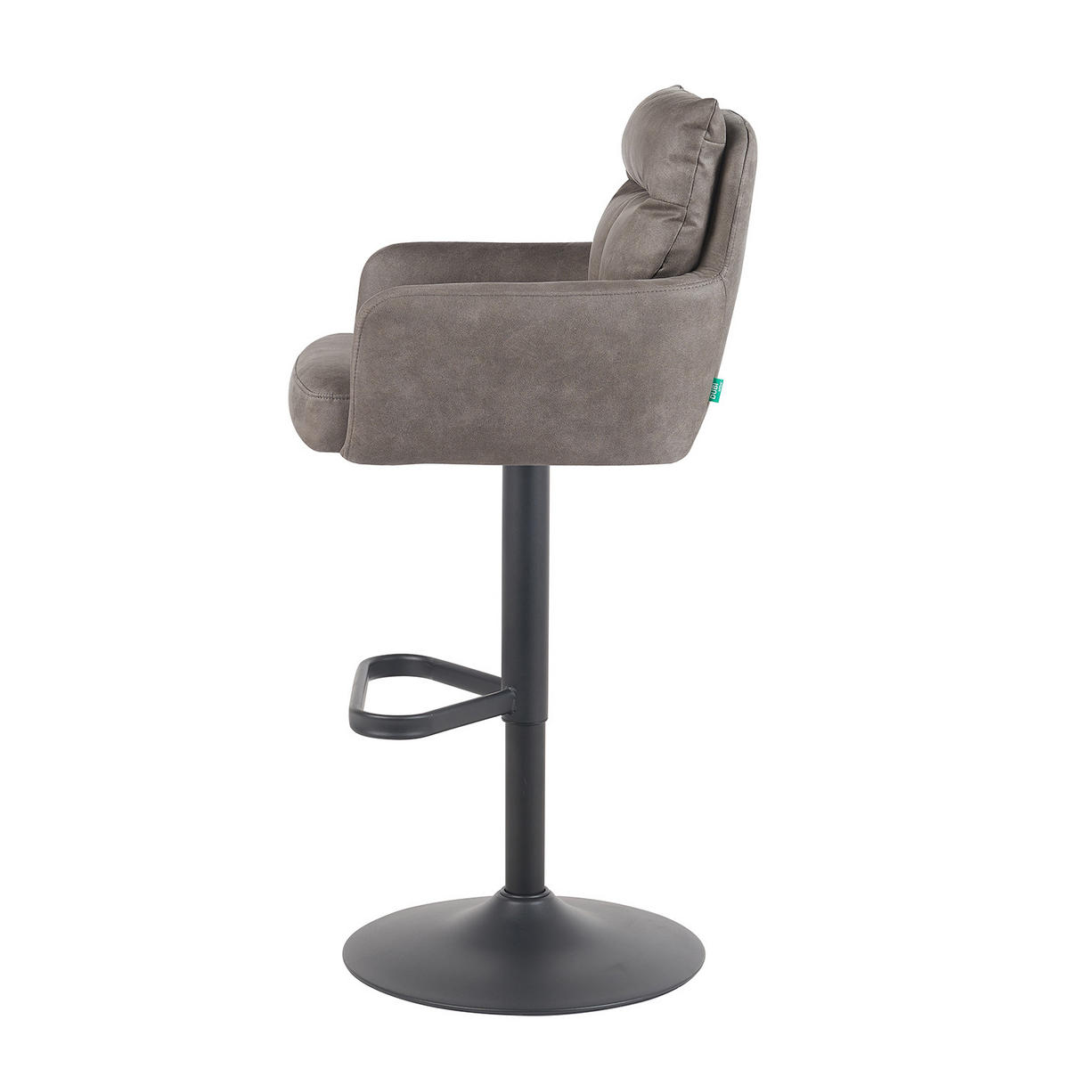 BARHOCKER Aris - Taupe/Schwarz, Textil/Metall (54/101/57cm) - DUBI Möbel