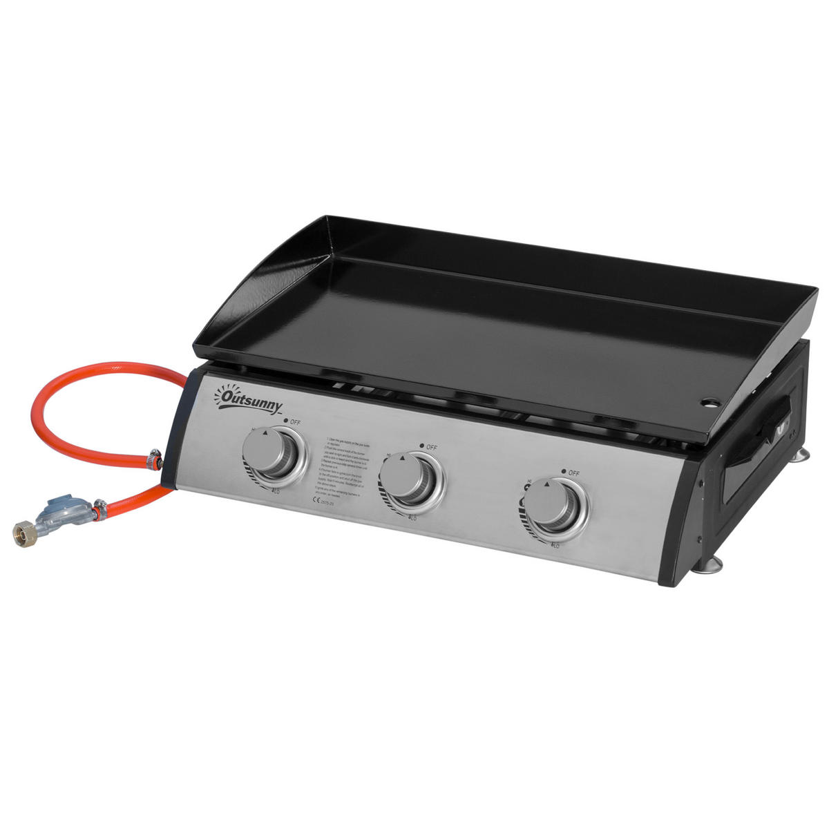 PLANCHA DE-18612 3 Brenner, 9 kW, Antihaftbeschichtung - Silberfarben, Metall (48/21/63cm) - ComfortXL