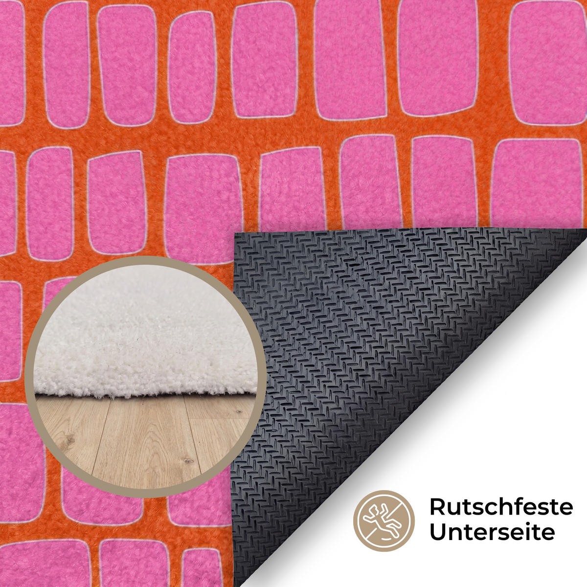 KOBERCE - Organic - Mriežka - Ružová - 120x80 cm - pink, textil/plast (120/0.4cm) - OnlyWow