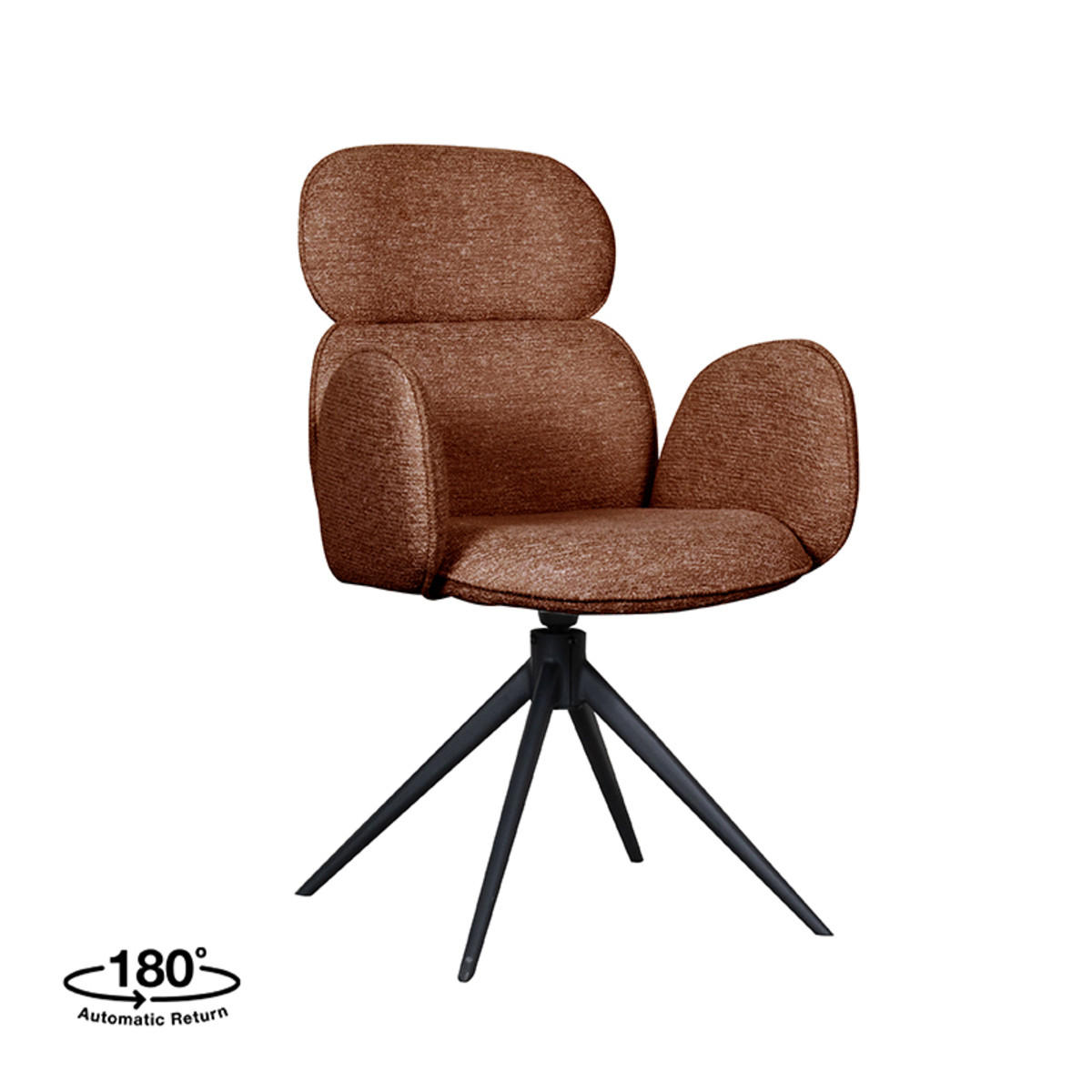 ESSZIMMERSTUHL Vidar Orange 62/58/91 cm 2er-Set - Orange, Textil (58/91/62cm) - LABEL51