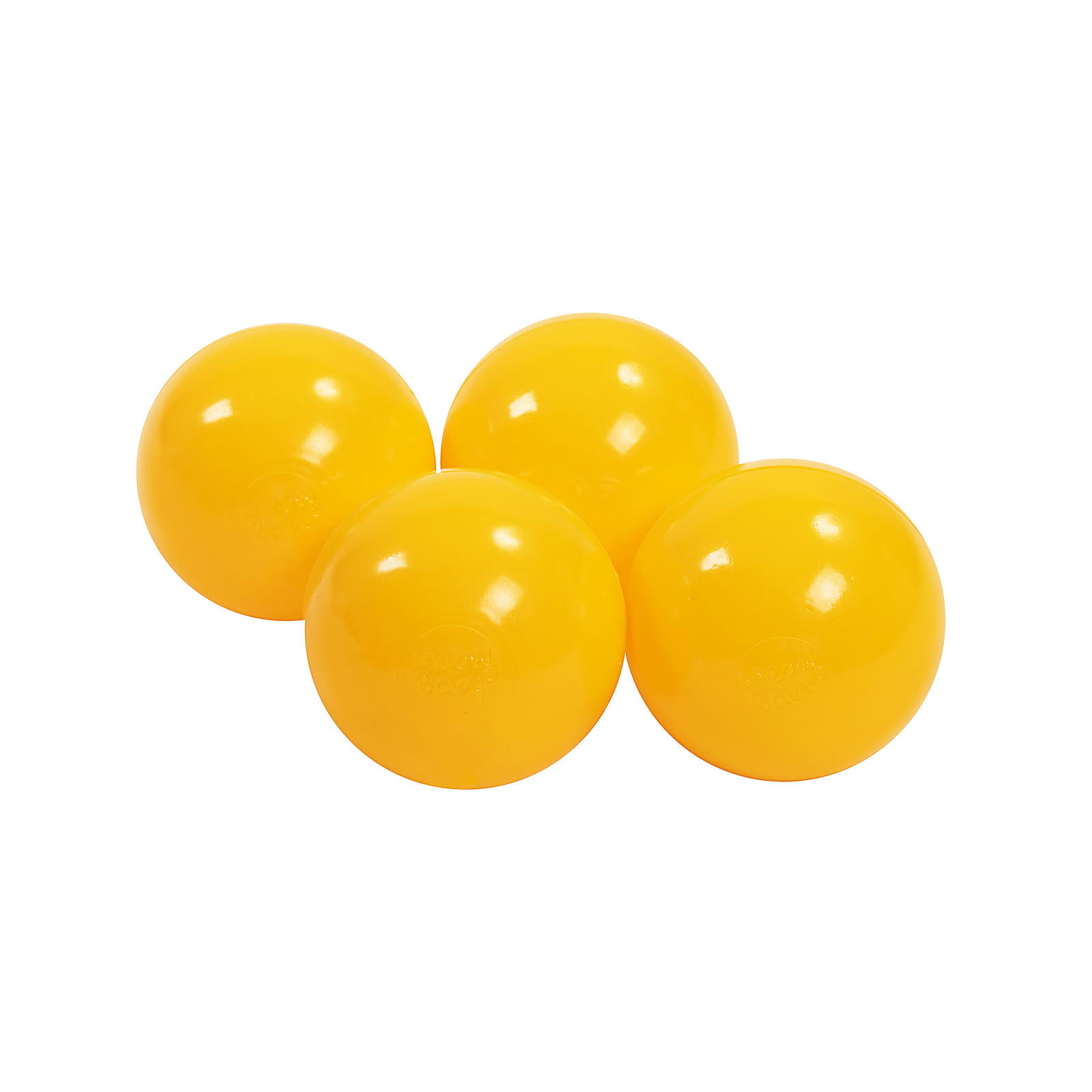 BÄLLE für Bällebad, Kinder Spielbälle, Plastikbälle 50 pcs.: Gelb - Gelb, Textil (7/7/7cm) - MeowBaby