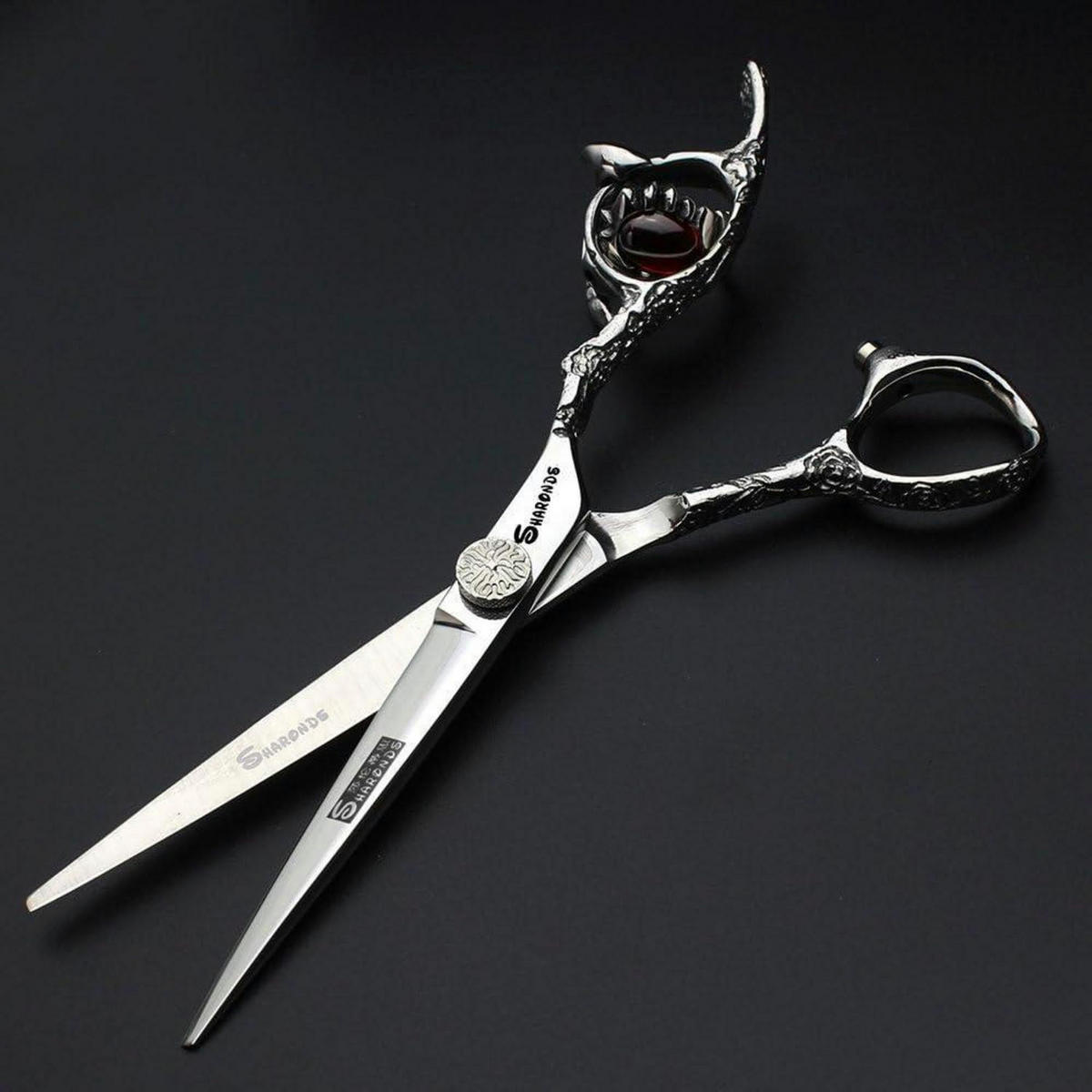 HAARSCHERE 6 Zoll professionell Edelstahl ergonomisch - Silberfarben, Metall (3/1.5/22cm)