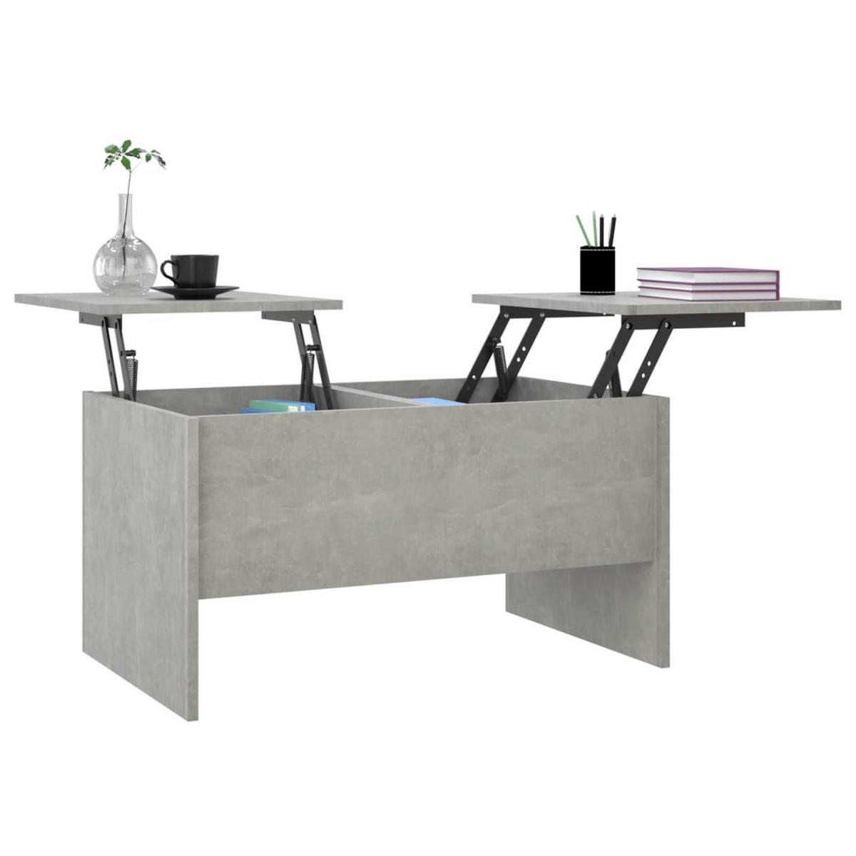 COUCHTISCH Betongrau 80x50x42,5 cm Holzwerkstoff - Grau, Holzwerkstoff (80/50/42.5cm) - furnicato