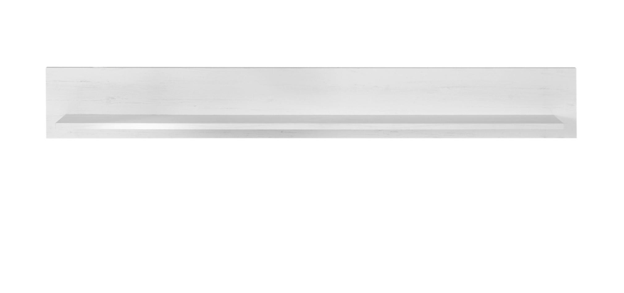 WANDBOARD weiß Pinie Landhaus, Wandregal 150 x 20 cm - Weiß, Holzwerkstoff (150/20/17cm) - Furn.Design