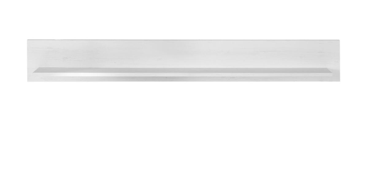 WANDBOARD weiß Pinie Landhaus, Wandregal 150 x 20 cm - Weiß, Holzwerkstoff (150/20/17cm) - Furn.Design