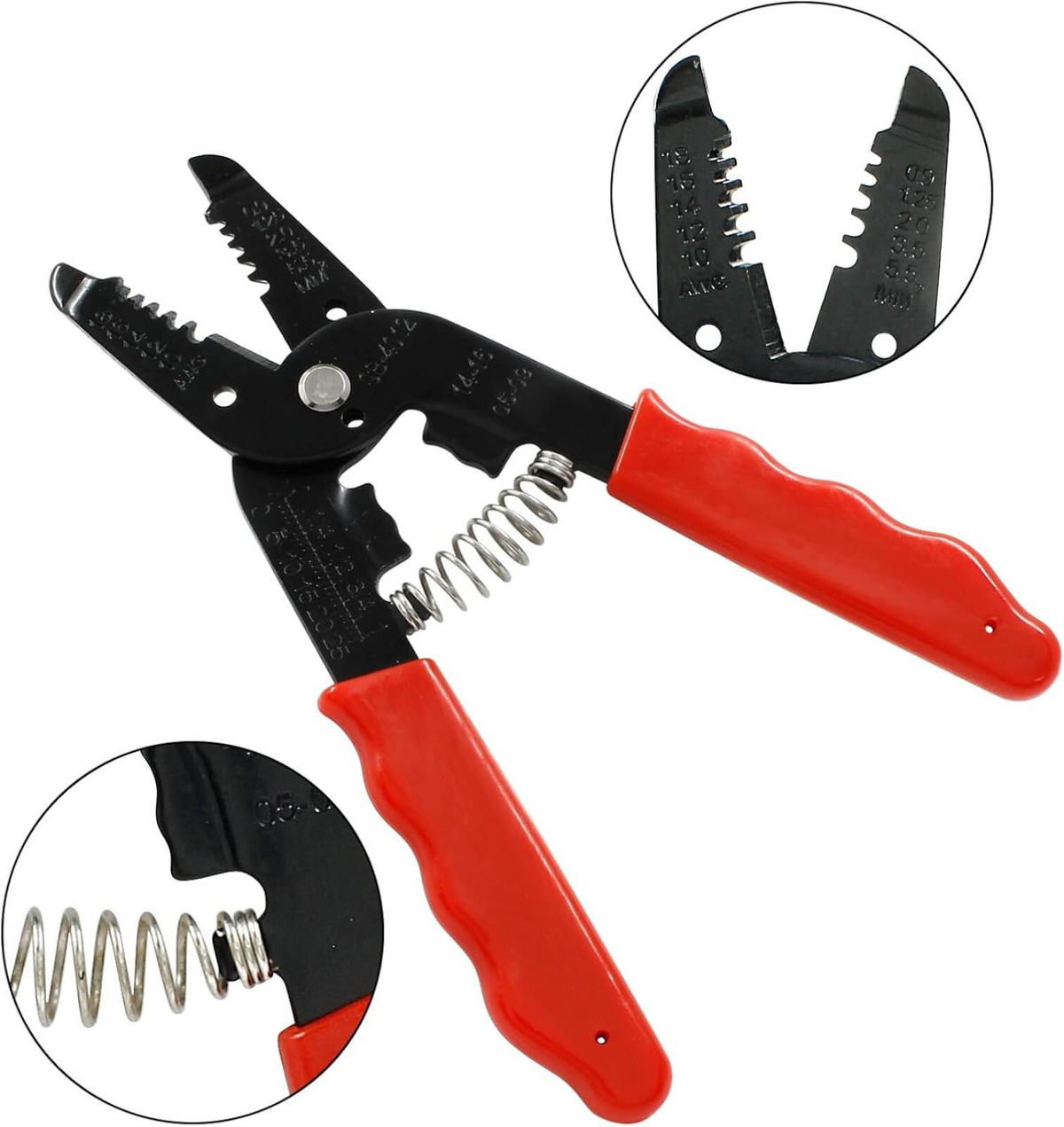 CRIMPZANGE – geeignet für Kabel von 0,9 bis 6,0 mm² - Rot, Metall (1.6/1.05/1cm) - DCA