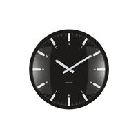 WANDUHR Realista Dome Schwarz 35/4.5/35 cm - Schwarz, Kunststoff (4.5/35/35cm) - Karlsson