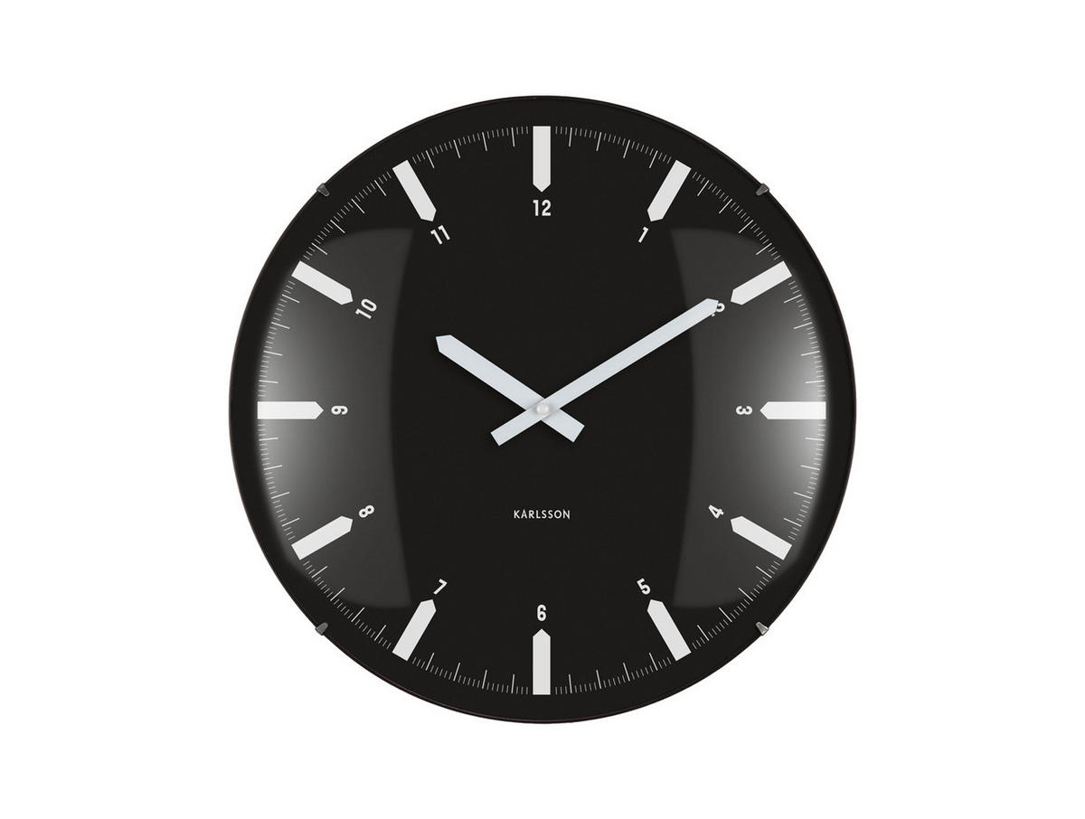 WANDUHR Realista Dome Schwarz 35/4.5/35 cm - Schwarz, Kunststoff (4.5/35/35cm) - Karlsson
