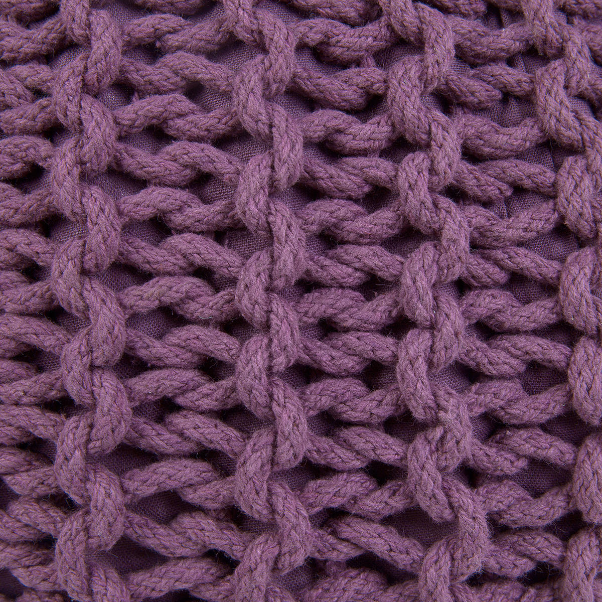 POUF Conrad 50/50/35 cm - Violett, Naturmaterialen/Textil (50/35/50cm) - Beliani