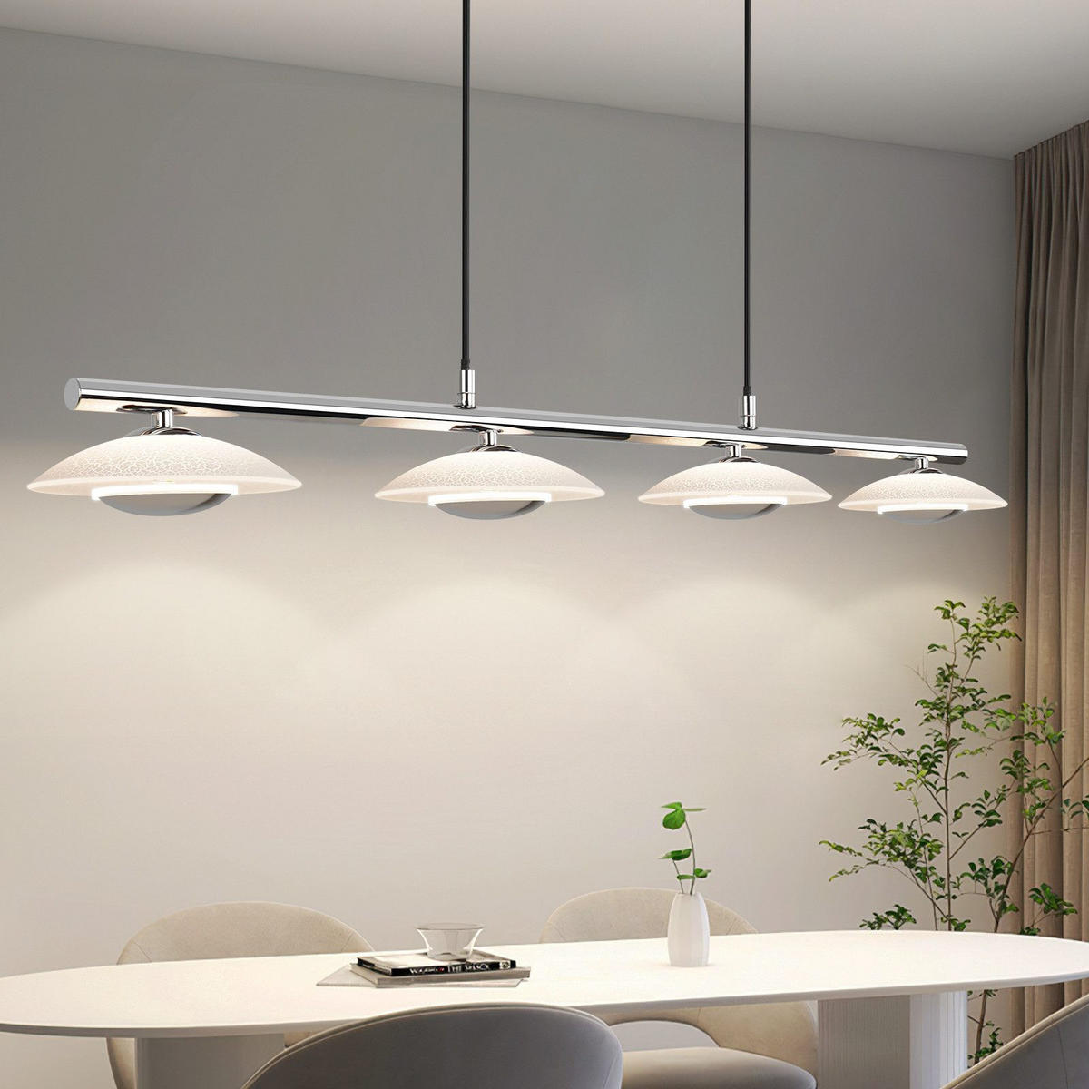 HÄNGELEUCHTE Zorvq 35/133/64 cm - Alufarben, Metall (64/35/133cm) - ZMH