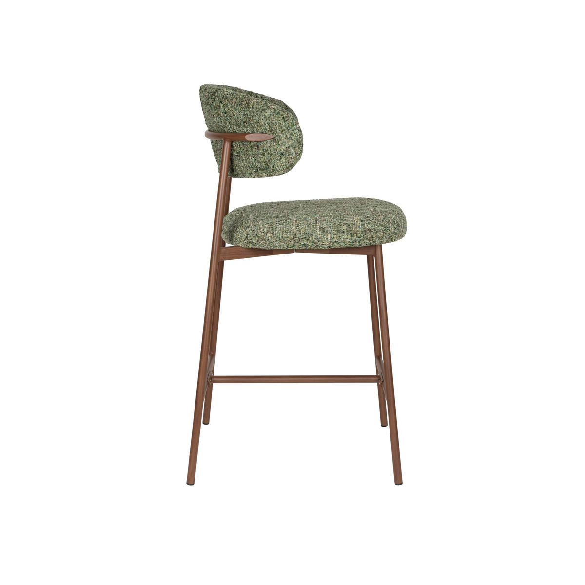 BARHOCKER Claes mit Rückenlehne 65 cm Grün - 2 er Set - Grün, Kunststoff (44/94/51cm)
