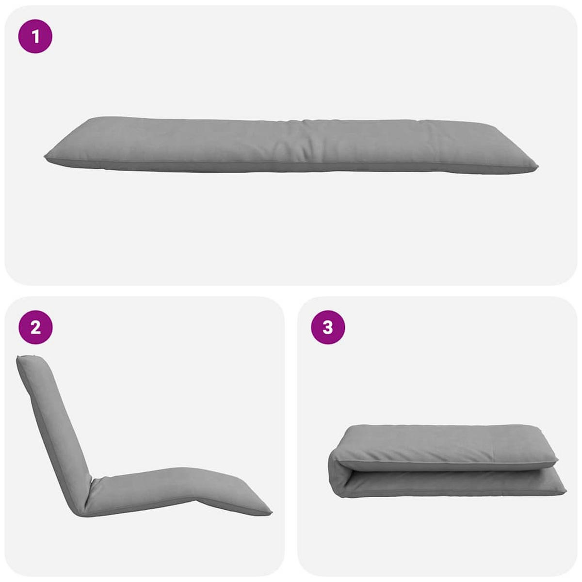 SONNENLIEGE Klappbar Grau 175/54/8.5 Cm Oxford-Gewebe - Grau, Textil (175/8.5/54cm) - vidaXL