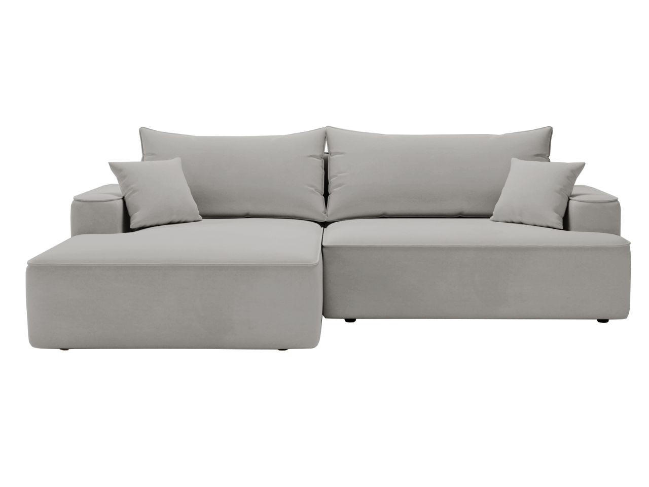 ECKSOFA California Hellgrau Links - Hellgrau, Holz/Textil (165/270cm) - Graingold