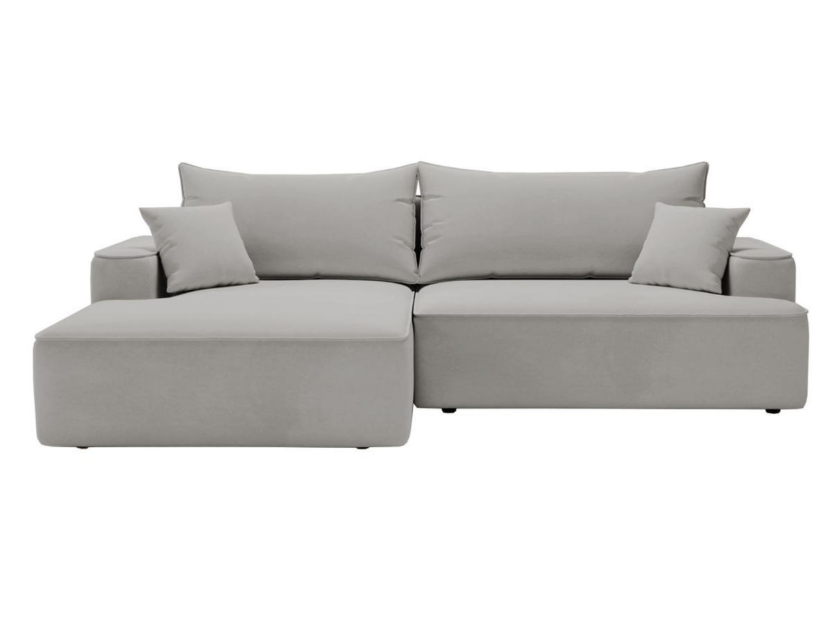 ECKSOFA California Hellgrau Links - Hellgrau, Holz/Textil (165/270cm) - Graingold