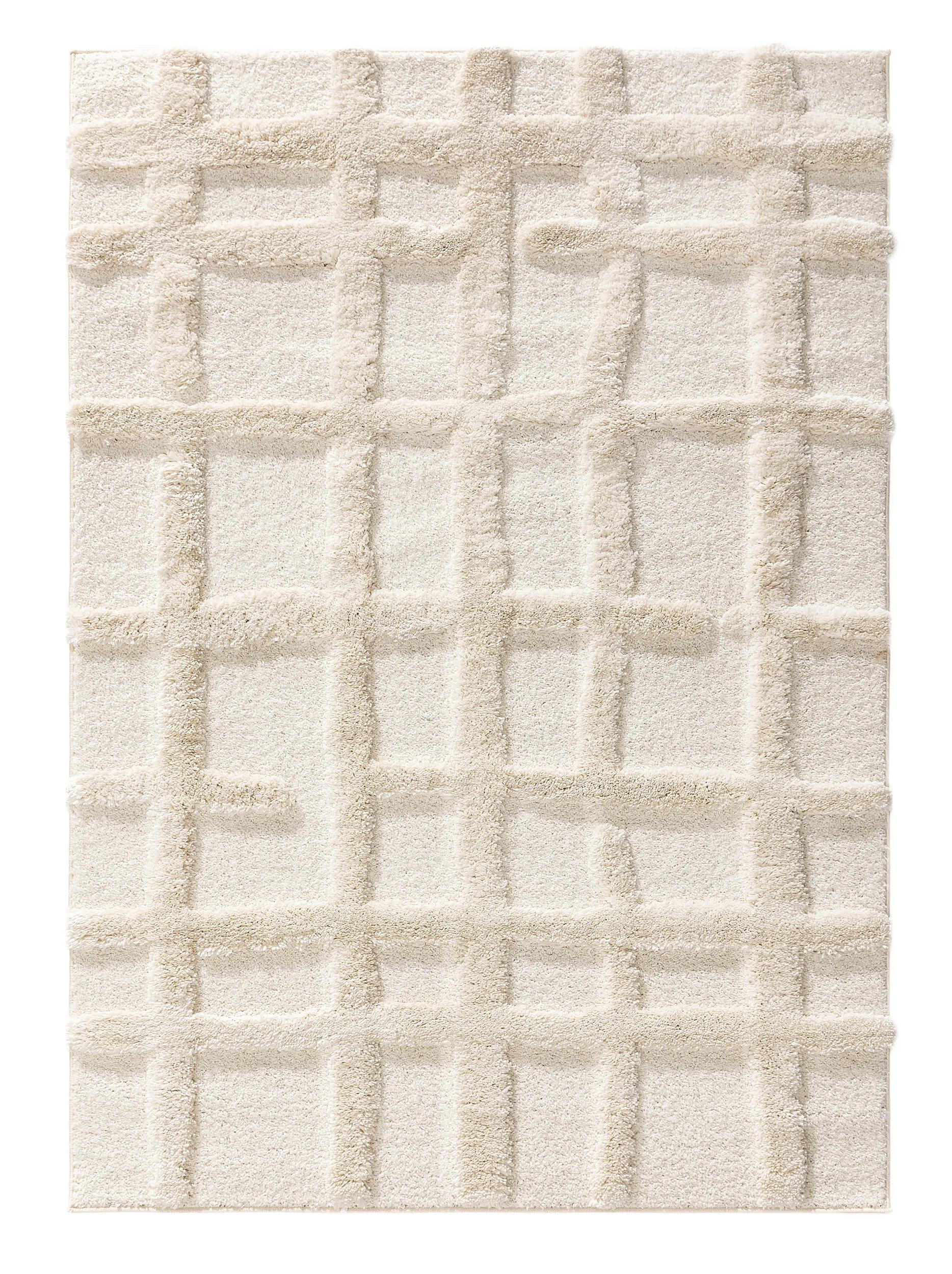 benuta Hochflorteppich Creme 160x230 cm
