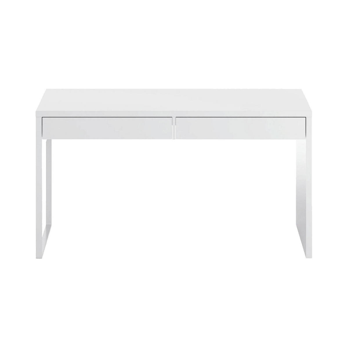 SCHREIBTISCH Glänzendes Weiß 50/138/75 cm - Weiß, Holzwerkstoff (50/138/75cm) - DMORA