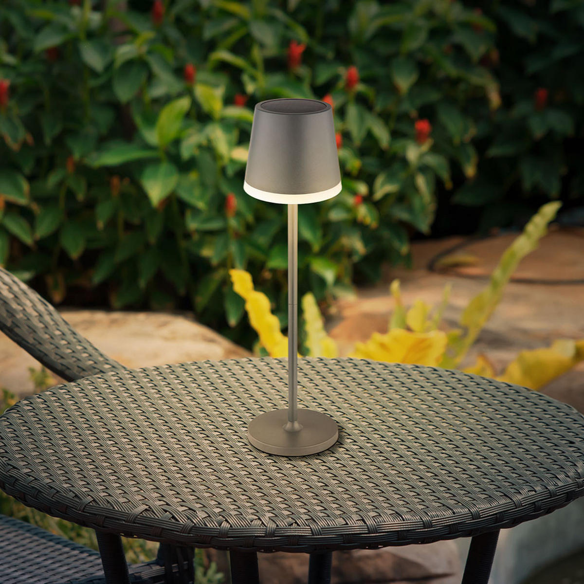 LED AUSSENLEUCHTE Solarleuchte Anthrazit - Anthrazit, Metall (11/11/41cm) - Globo Lighting