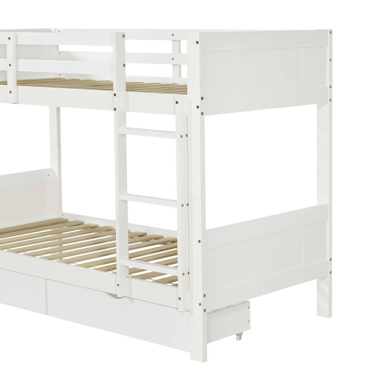 ETAGENBETT 90/200 cm teilbar in 2 Einzelbetten, DE-41730, in Weiß - Weiß, Holzwerkstoff (90/200cm) - ComfortXL