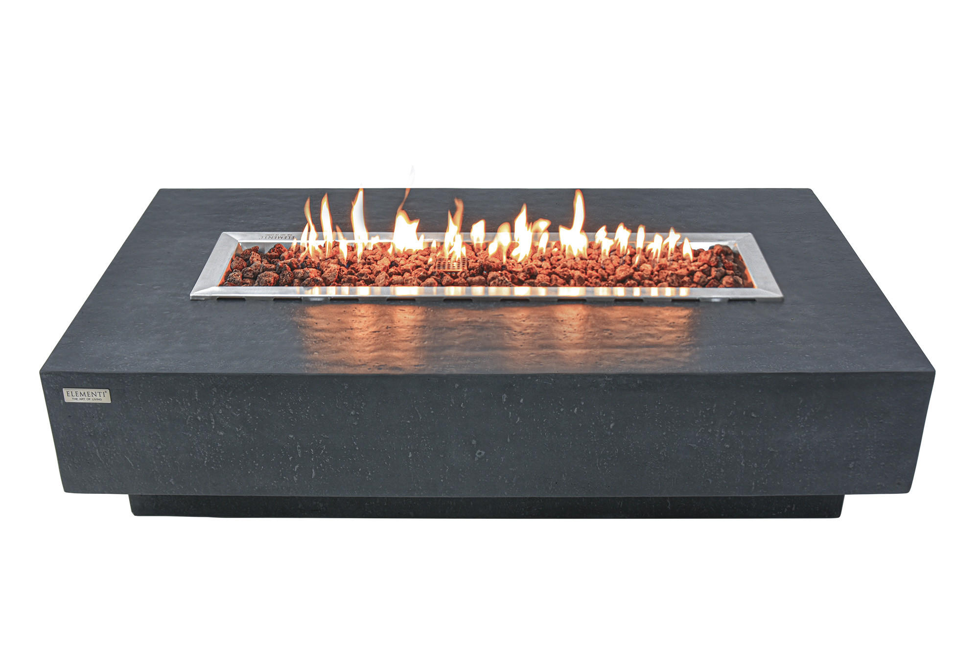 FEUERSTELLE Vancouver in Beton-Optik dunkelgrau aus Faserbeton - Grau, Stein (81/35/142cm) - Elementi