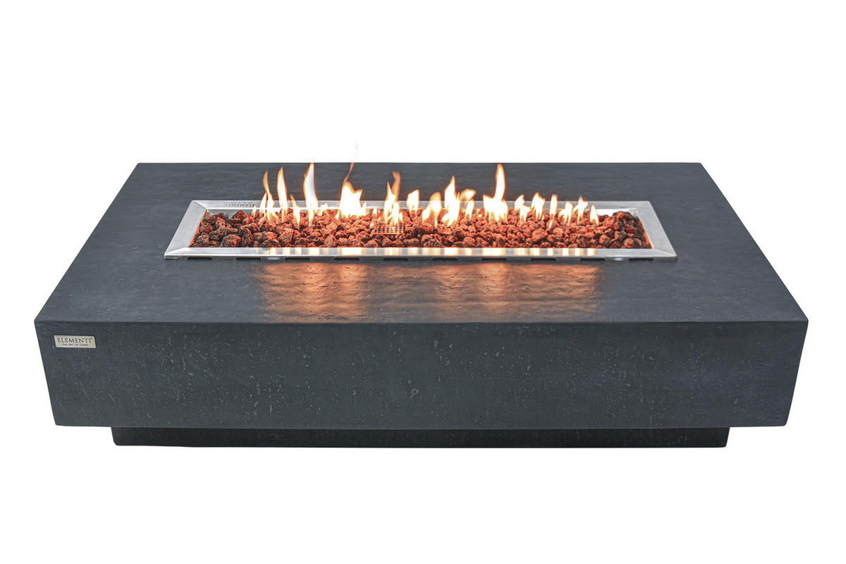 FEUERSTELLE Vancouver in Beton-Optik dunkelgrau aus Faserbeton - Grau, Stein (81/35/142cm) - Elementi