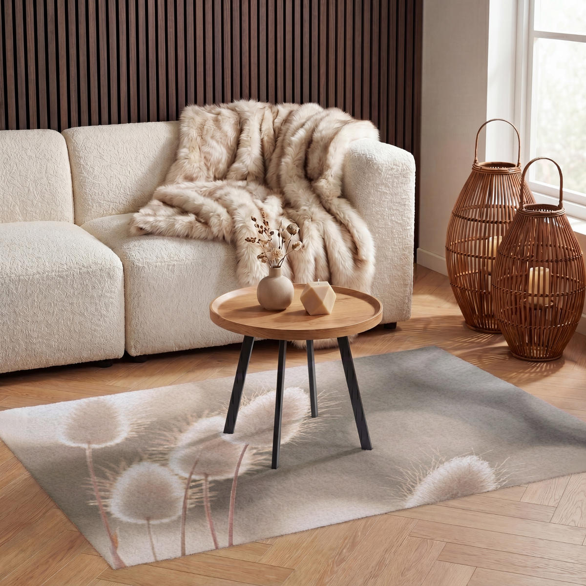 KOBERCE - Chvostoskok - Biely - Slnečné svetlo - 120x80 cm - béžová, textil/plast (120/0.4cm) - OnlyWow