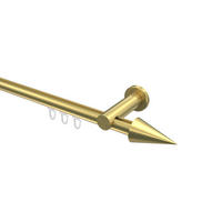 INNENLAUF-GARDINENSTANGEN-SET Platon Savio 100 cm, 1-läufig, 20 mm Ø Messing-Optik - Messingfarben, Metall (100cm) - INTERDECO