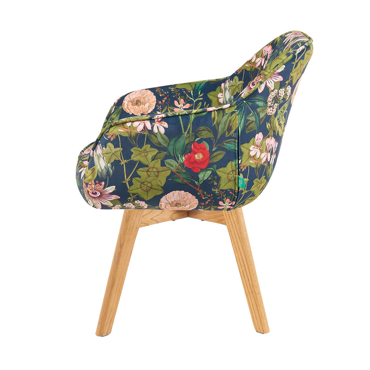 ARMLEHNSTUHL Mika-Jara 2er-Set - Honigeiche/Multicolor, Eichenholz/Holz (60/82/61cm) - DUBI Möbel