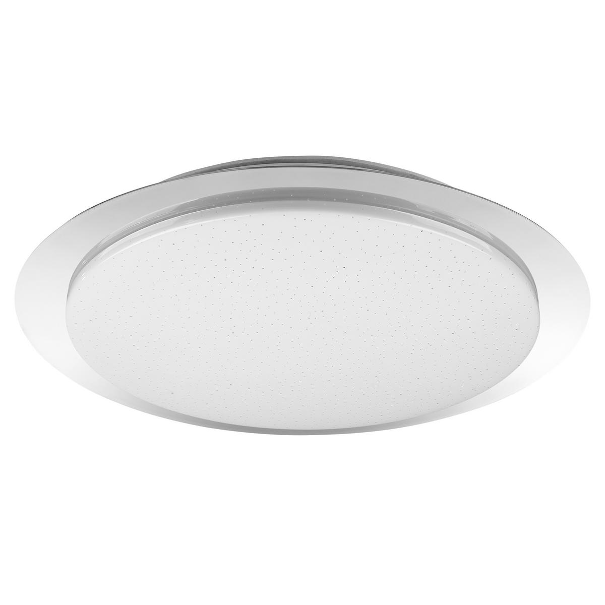 LED DECKENLEUCHTE Vittoria Chromfarben/Weiß 40/40/6,8 cm - Multicolor, Kunststoff (40/40/6.8cm) - Brilliant