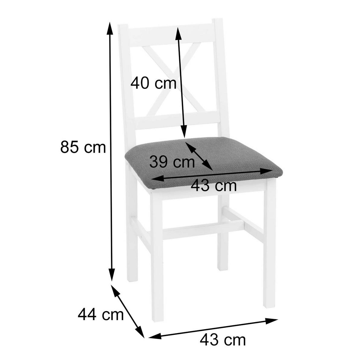 ESSZIMMERSTUHL Braun, Grau 2er-Set - Braun/Grau, Holz (43/85/44cm) - MCW