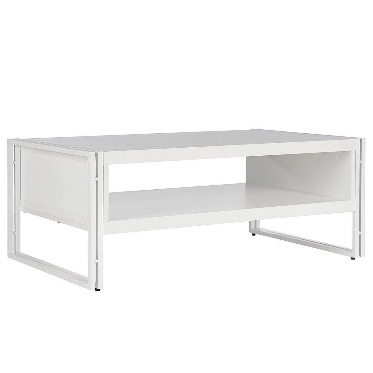 COUCHTISCH - Spanplatte / Metall - Weiß, Holzwerkstoff/Metall (59/100/39cm) - home24