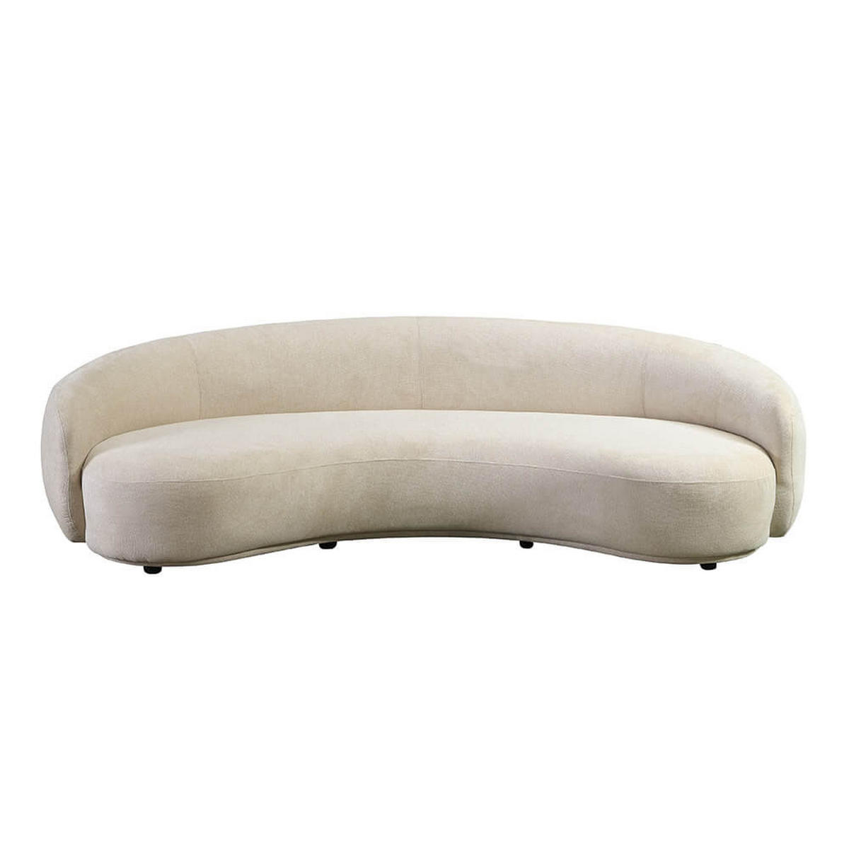 SOFA CASARA - Webstoff Beige - Beige, Kunststoff (258/72/128cm) - Home Deluxe