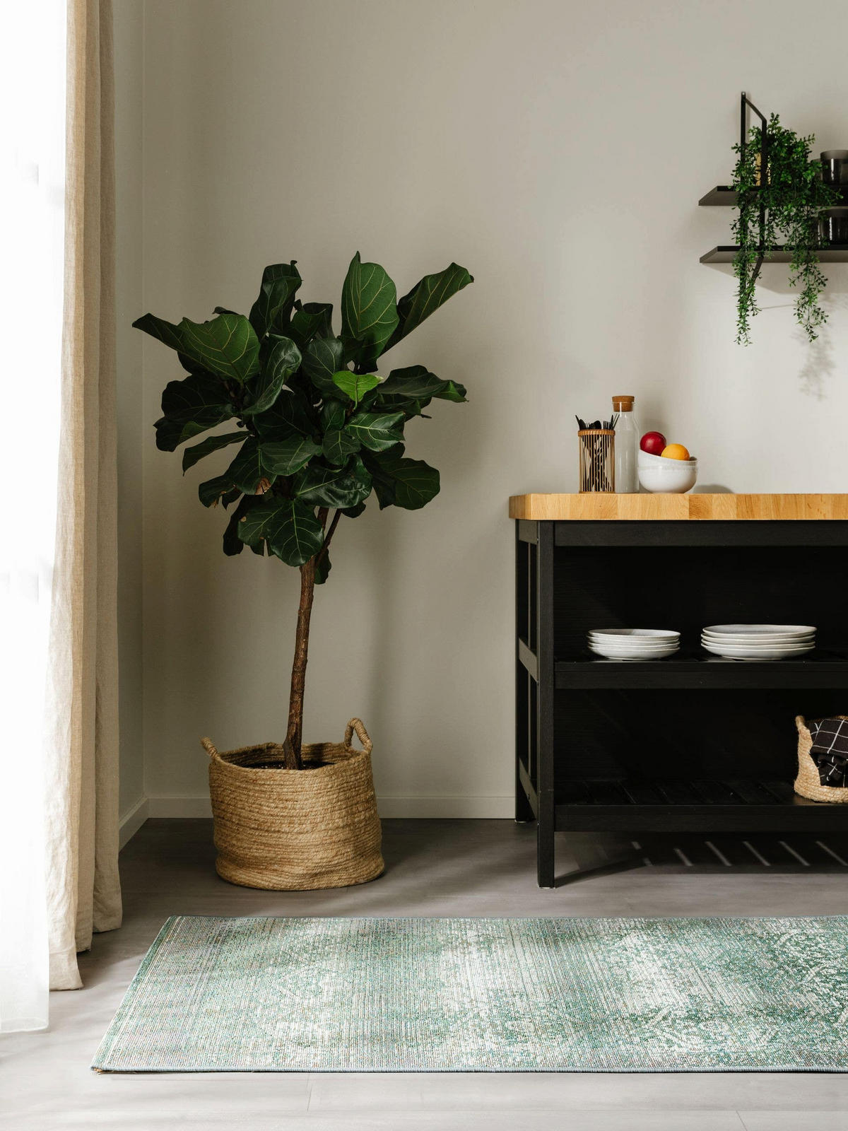 OUTDOORLÄUFER Artis Grün 80x250 cm - Grün, Textil (80/250cm) - benuta Nest