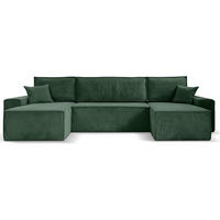 WOHNLANDSCHAFT Hektor U mit Schlaffunktion grün - Grün, Textil (377/94/152cm) - Beautysofa