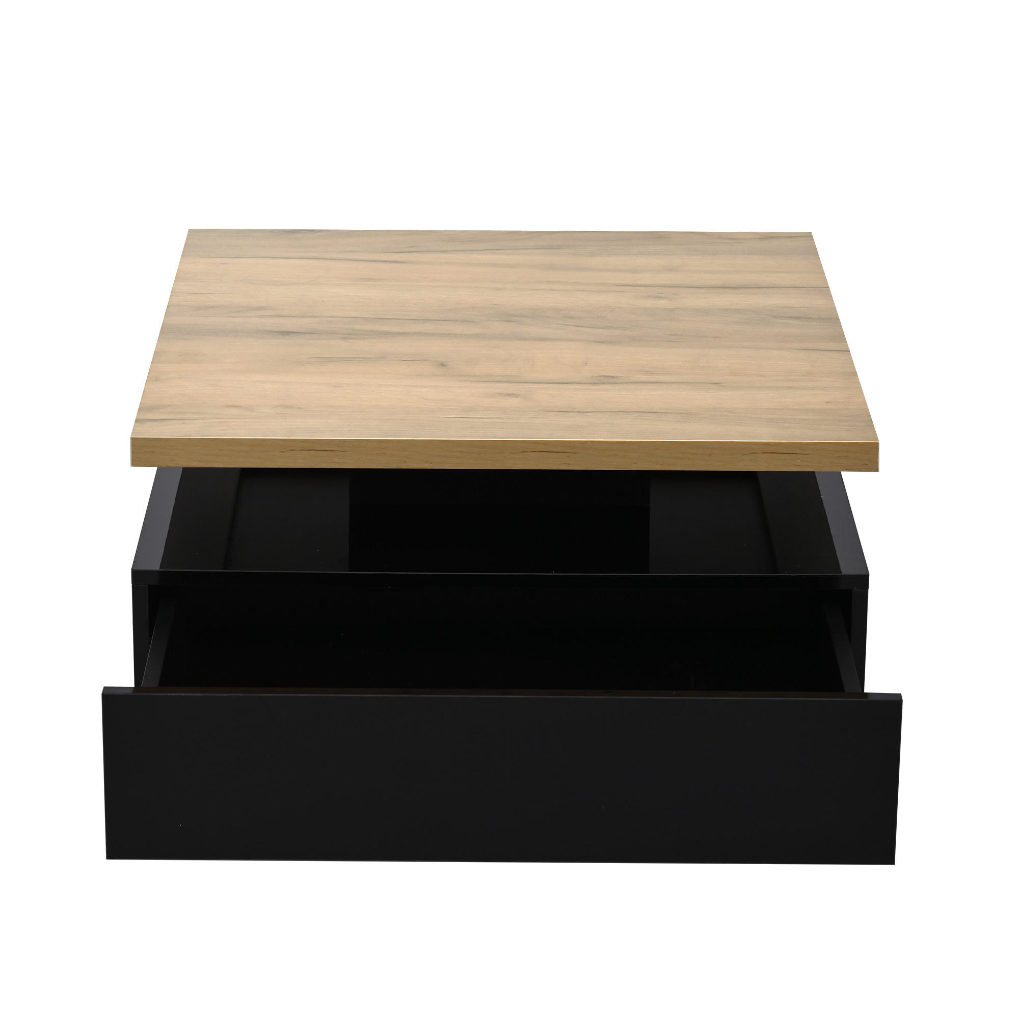 COUCHTISCH Walnuss/Schwarz - Naturfarben, Holzwerkstoff (70/70/36cm)