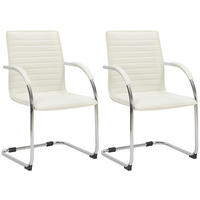 SCHWINGSTUHL 2er Set Lederlook weiß - Weiß, Textil/Metall (56/95/60cm) - CLP