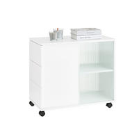 AKTENSCHRANK Weiß - Weiß, Glas/Holzwerkstoff (35/61/70cm) - SoBuy