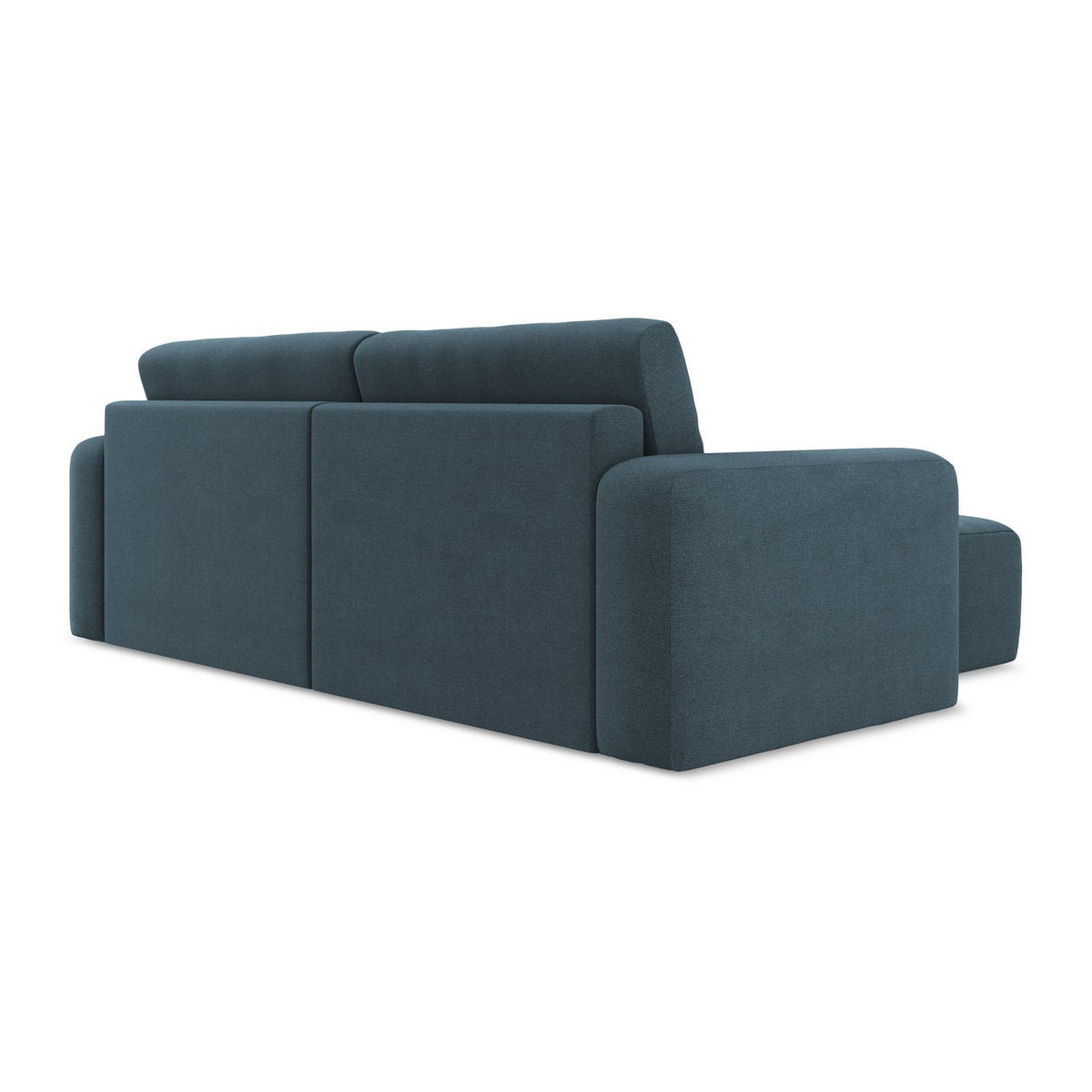 ECKSOFA mit Schlaffunktion links Strukturstoff Stoff Blau - Blau/Pink, Kunststoff/Textil (149/244cm) - LaMiaSofa