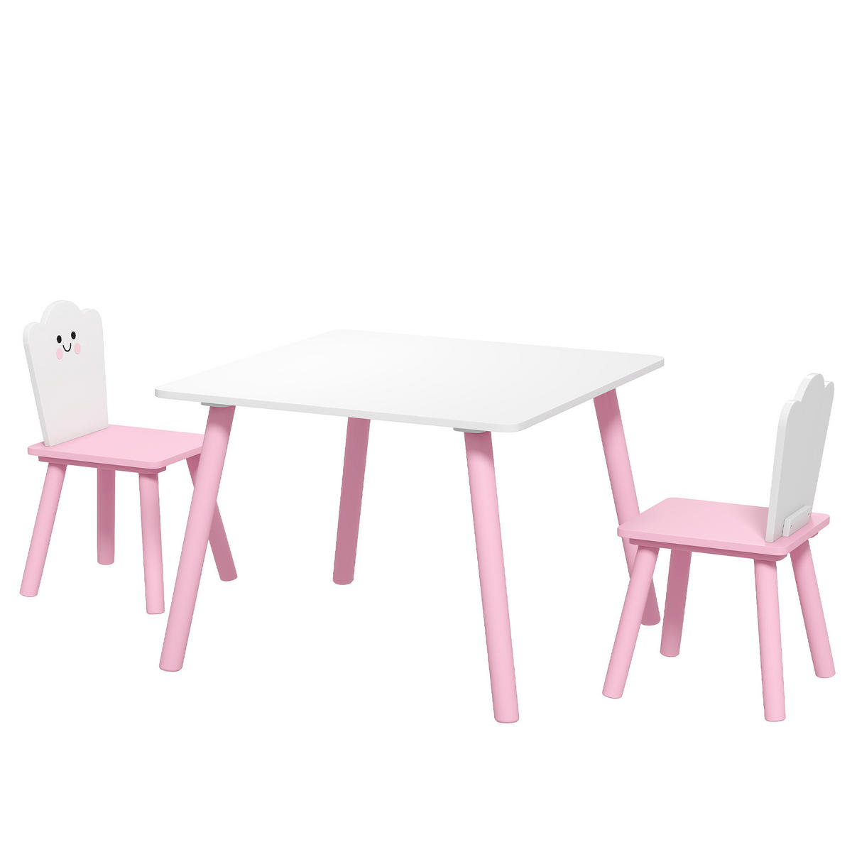 KINDERTISCHGRUPPE Rosa 60.0/60.0/44.0cm - Rosa, Holzwerkstoff (60/44/60cm)